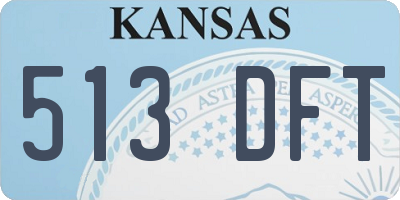 KS license plate 513DFT