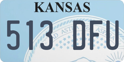 KS license plate 513DFU
