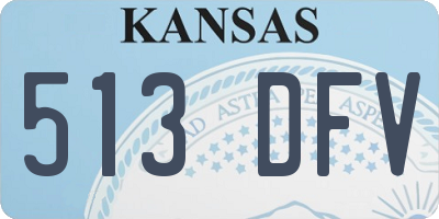 KS license plate 513DFV