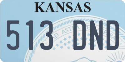 KS license plate 513DND