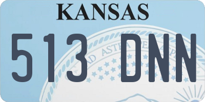 KS license plate 513DNN