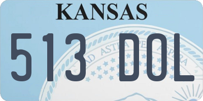 KS license plate 513DOL