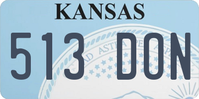 KS license plate 513DON