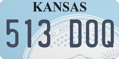 KS license plate 513DOQ