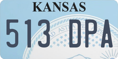 KS license plate 513DPA