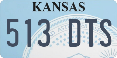 KS license plate 513DTS