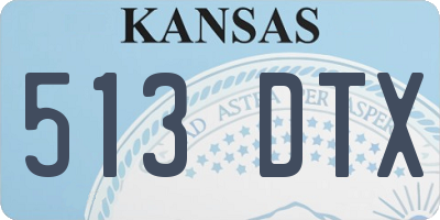 KS license plate 513DTX