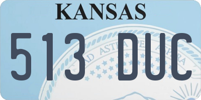 KS license plate 513DUC