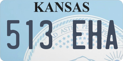 KS license plate 513EHA