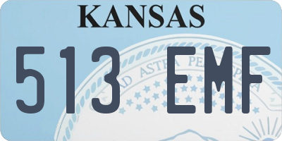 KS license plate 513EMF