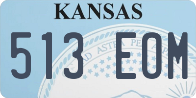 KS license plate 513EOM