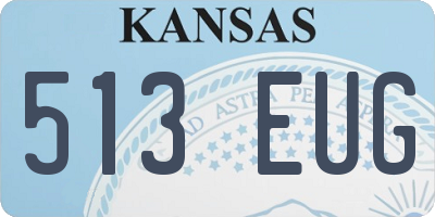 KS license plate 513EUG