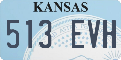 KS license plate 513EVH