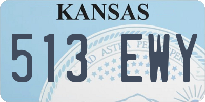 KS license plate 513EWY