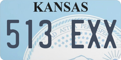 KS license plate 513EXX