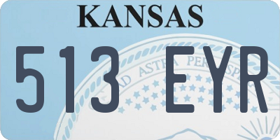 KS license plate 513EYR