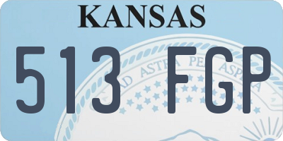 KS license plate 513FGP