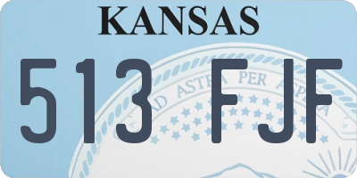 KS license plate 513FJF