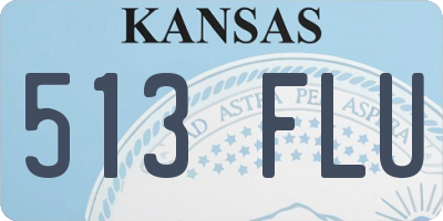 KS license plate 513FLU