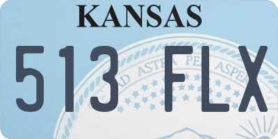 KS license plate 513FLX