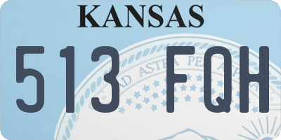 KS license plate 513FQH
