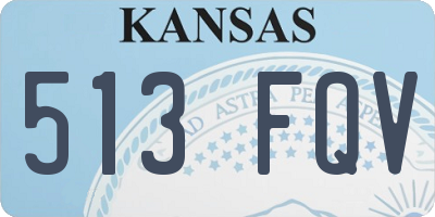 KS license plate 513FQV