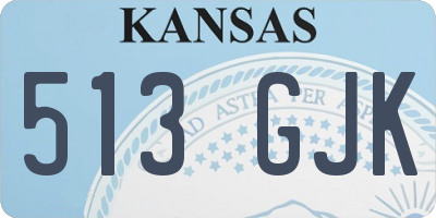 KS license plate 513GJK