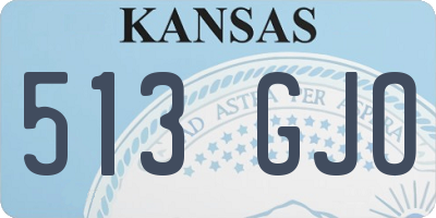 KS license plate 513GJO