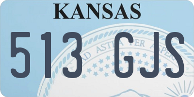 KS license plate 513GJS
