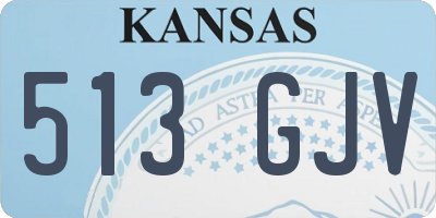 KS license plate 513GJV