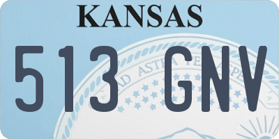 KS license plate 513GNV