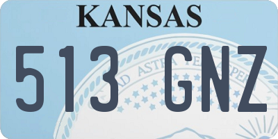 KS license plate 513GNZ