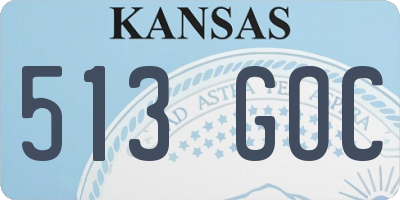 KS license plate 513GOC