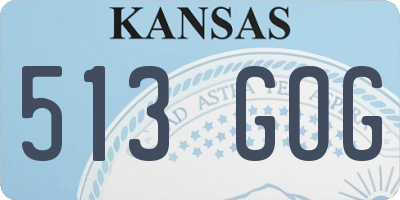 KS license plate 513GOG