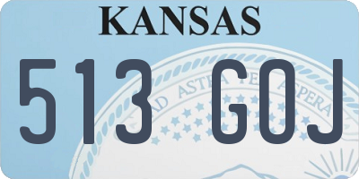 KS license plate 513GOJ