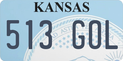 KS license plate 513GOL