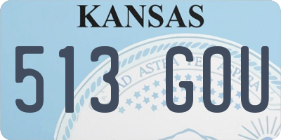 KS license plate 513GOU