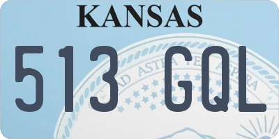 KS license plate 513GQL