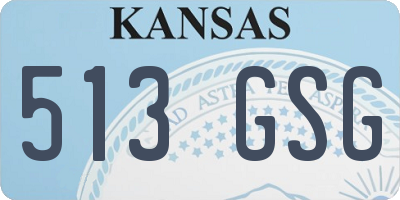 KS license plate 513GSG