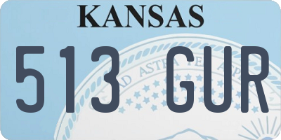 KS license plate 513GUR
