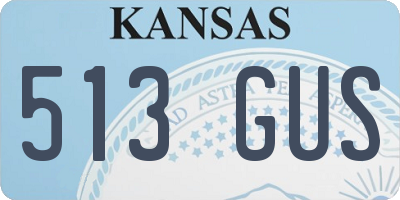 KS license plate 513GUS