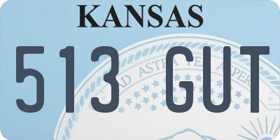 KS license plate 513GUT
