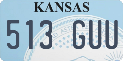 KS license plate 513GUU