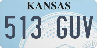 KS license plate 513GUV