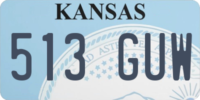 KS license plate 513GUW