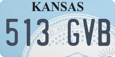 KS license plate 513GVB