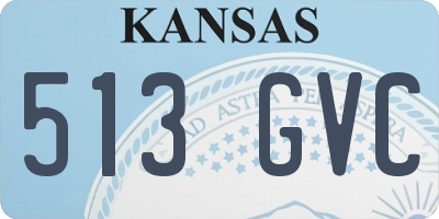 KS license plate 513GVC