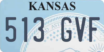 KS license plate 513GVF