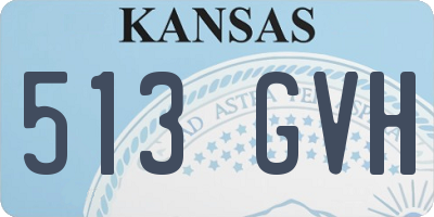 KS license plate 513GVH