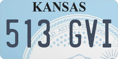 KS license plate 513GVI